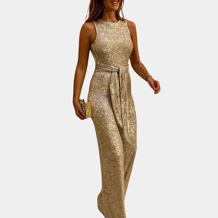 Glamouröser Glitzer-Jumpsuit - funkelnder Stil für jeden Anlass