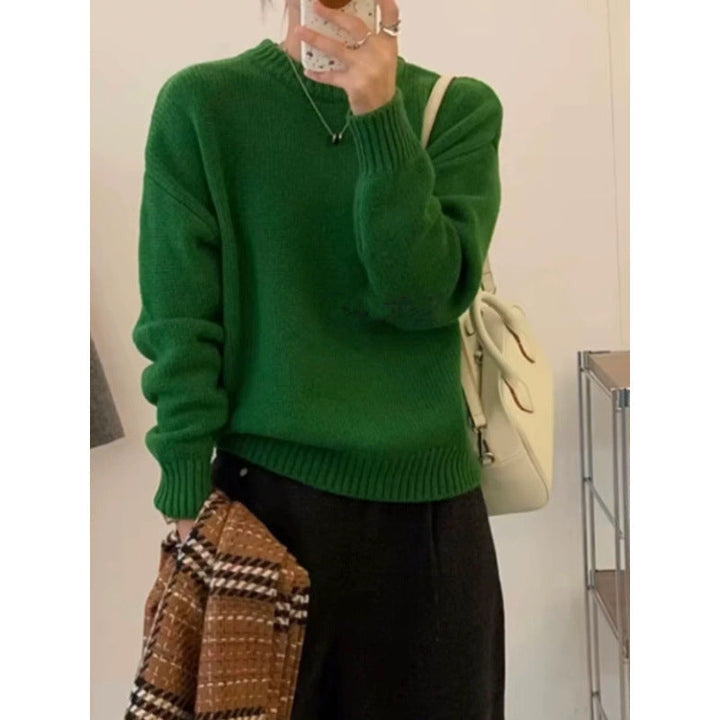 Frauen gestrickt Pullover flauschig Lovely | Pullover Rundhalsausschnitt Warm Winter