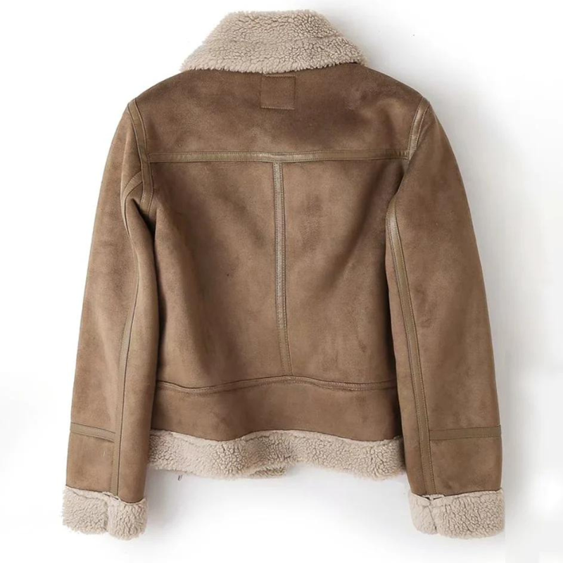 Ava Luxuriöse Lederjacke für Frauen | Sherpa gefüttert & Außergewöhnlicher Komfort