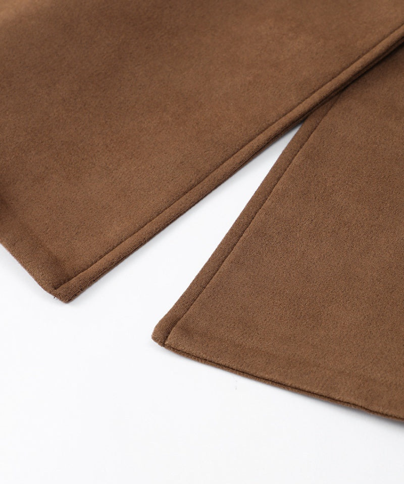 Damen Trenchcoat aus Wildlederimitat | Eleganz und Komfort mit verstellbarem Gürtel
