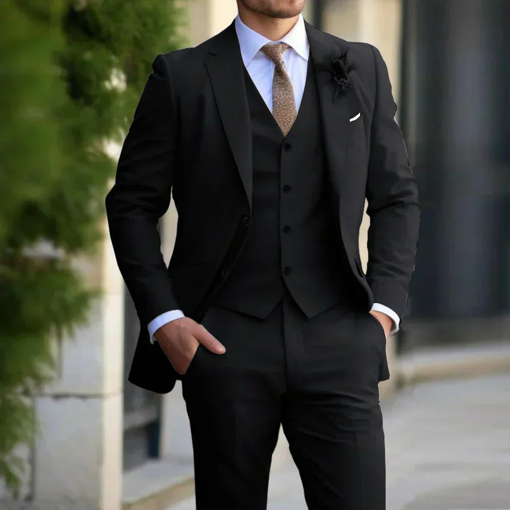 Moderner eleganter Hochzeitsanzug für Herren | 3-teiliges Set