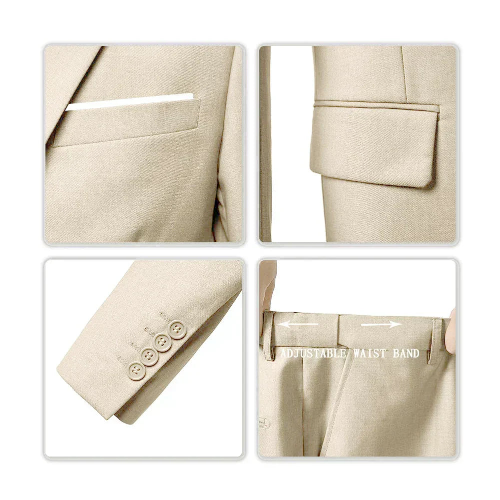 Moderner eleganter Hochzeitsanzug für Herren | 3-teiliges Set