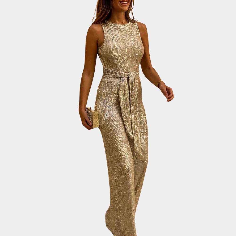 Beatrix | Glitzernder Damen-Jumpsuit mit eleganter Silhouette und glamourösem Look