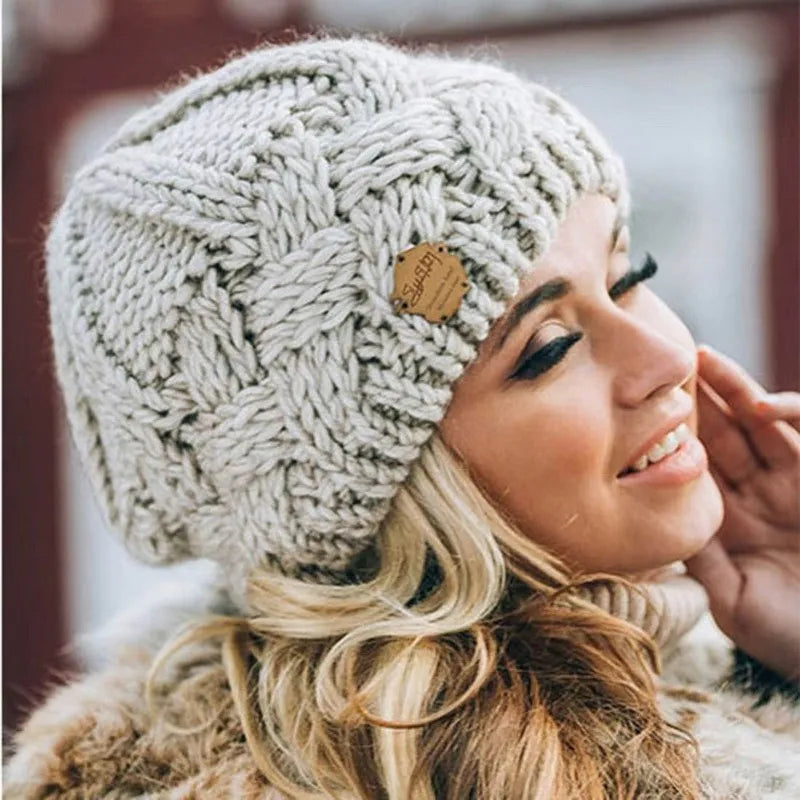 Women's Winter Beanie Chunky Knit Chunky | Acryl Stretch Soft Herbst