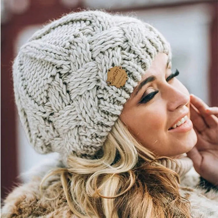 Women's Winter Beanie Chunky Knit Chunky | Acryl Stretch Soft Herbst