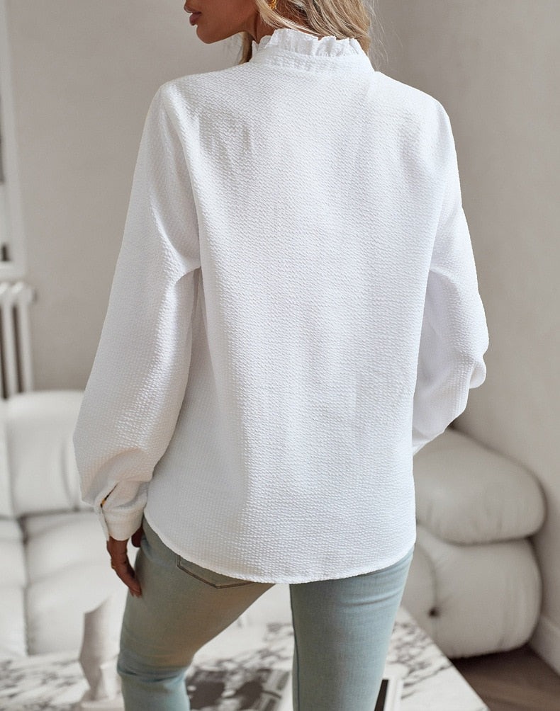Cécile | Elegante Bluse mit langen Ärmeln - Raffinesse & Komfort