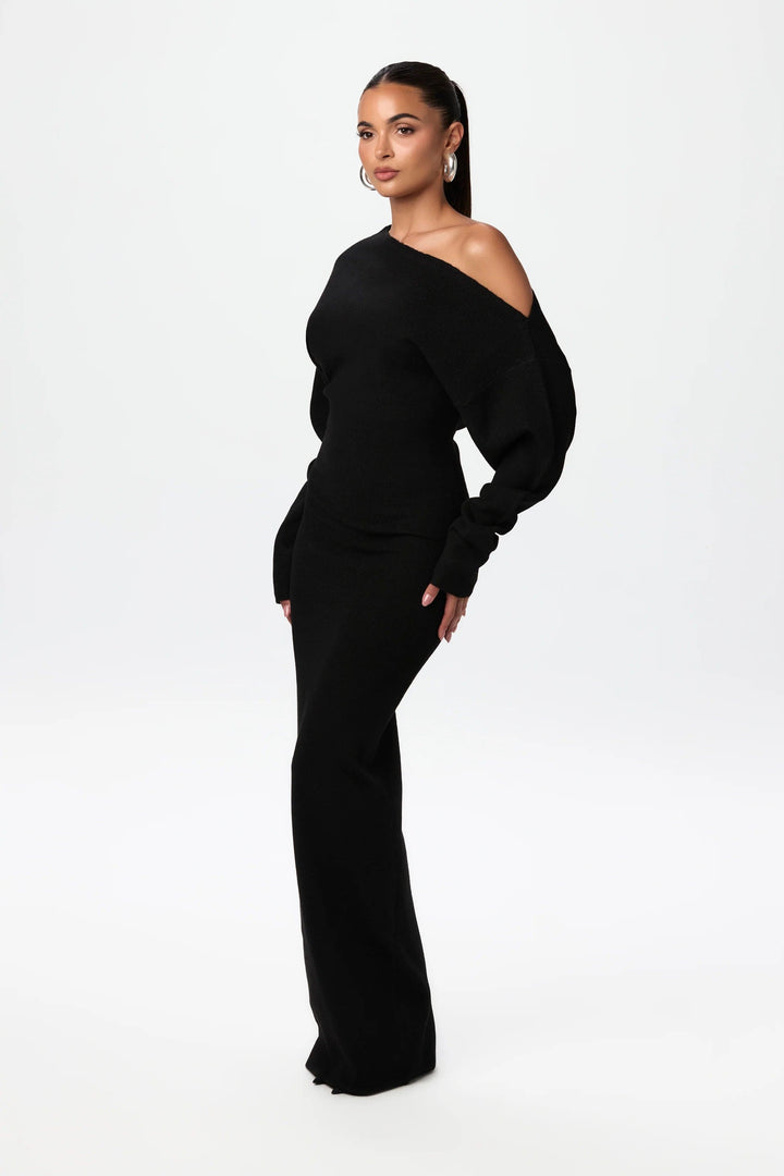 Luxoria Damen Sweater Kleid | Virales Drop-Shoulder Design mit Eleganter & Lässiger Note