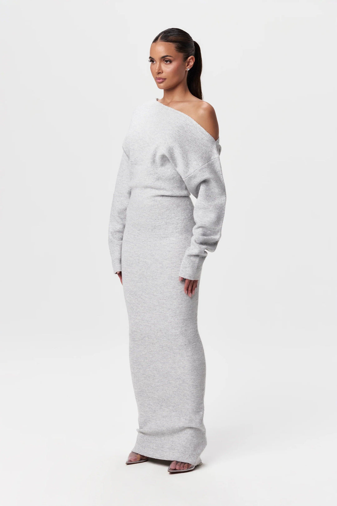 Luxoria Damen Sweater Kleid | Virales Drop-Shoulder Design mit Eleganter & Lässiger Note