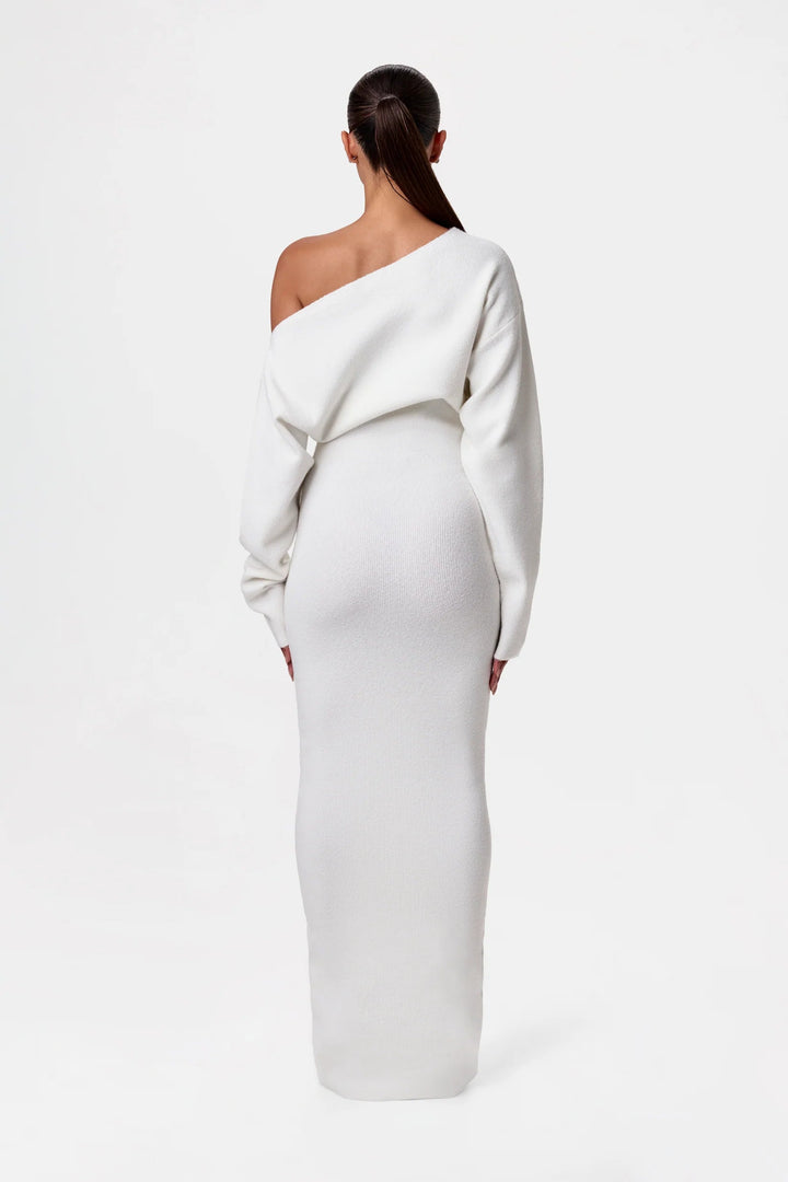 Luxoria Damen Sweater Kleid | Virales Drop-Shoulder Design mit Eleganter & Lässiger Note