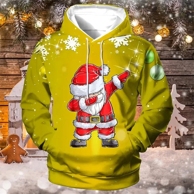 Weihnachten Hoodie Männer | gestrickte Weihnachten Thema Pullover