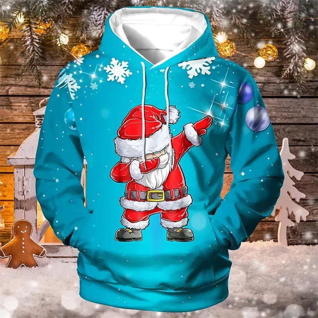 Weihnachten Hoodie Männer | gestrickte Weihnachten Thema Pullover