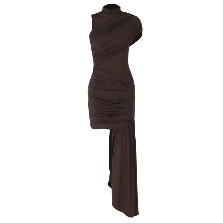 Elara Draped Dress | Luxuriöses Kleid mit Drapierung und Schärpe für einen eleganten Auftritt