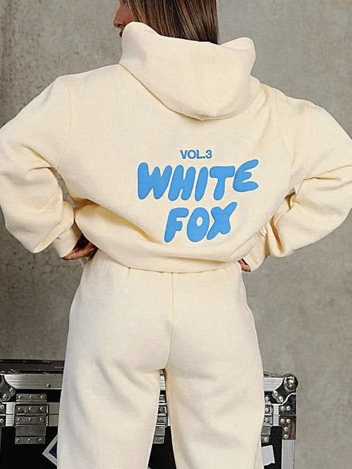 Shimer White Fox Trainingsanzug | Lässige Passform mit Oversize-Silhouette