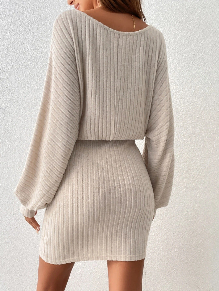 Elina Damen Pulloverkleid | Eleganz & Komfort aus Rippenstrick