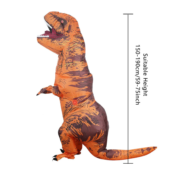 DinoMorph Kostüm Gonflable T-Rex | Adulte 150-190 cm | Cosplay & Halloween