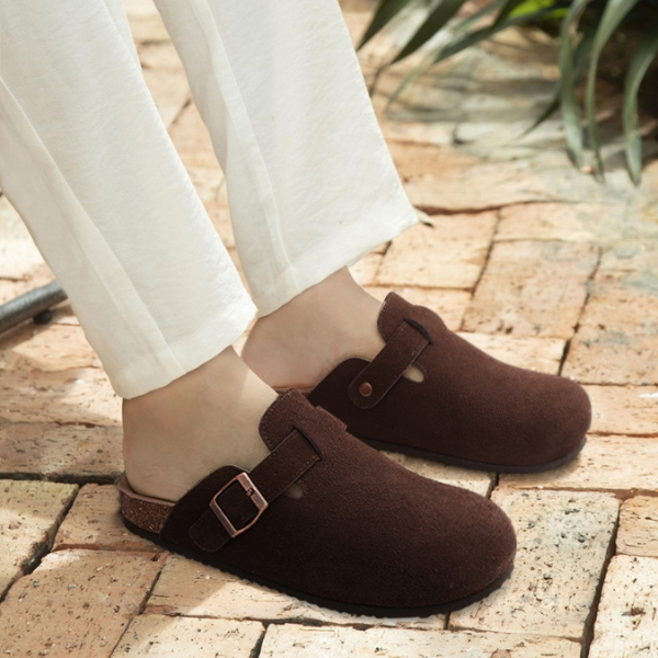 Damen Clogs aus Wildleder | Fußgewölbestütze & Komfort