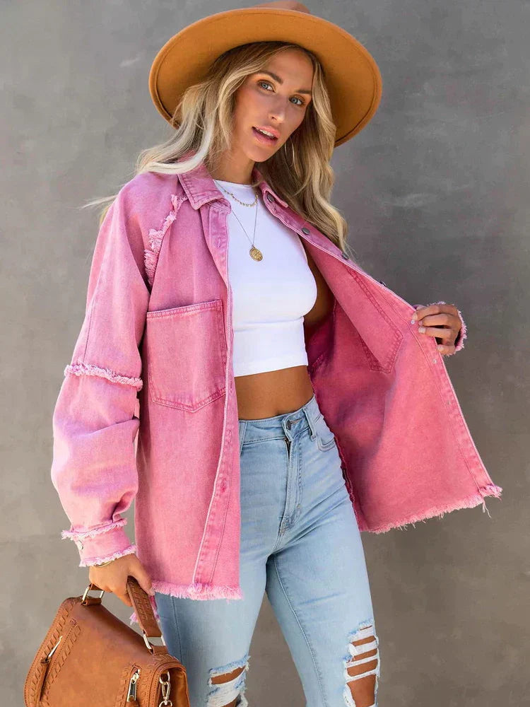 Maya Oversize-Jeansjacke Women | Knöpfen & Trendy Style