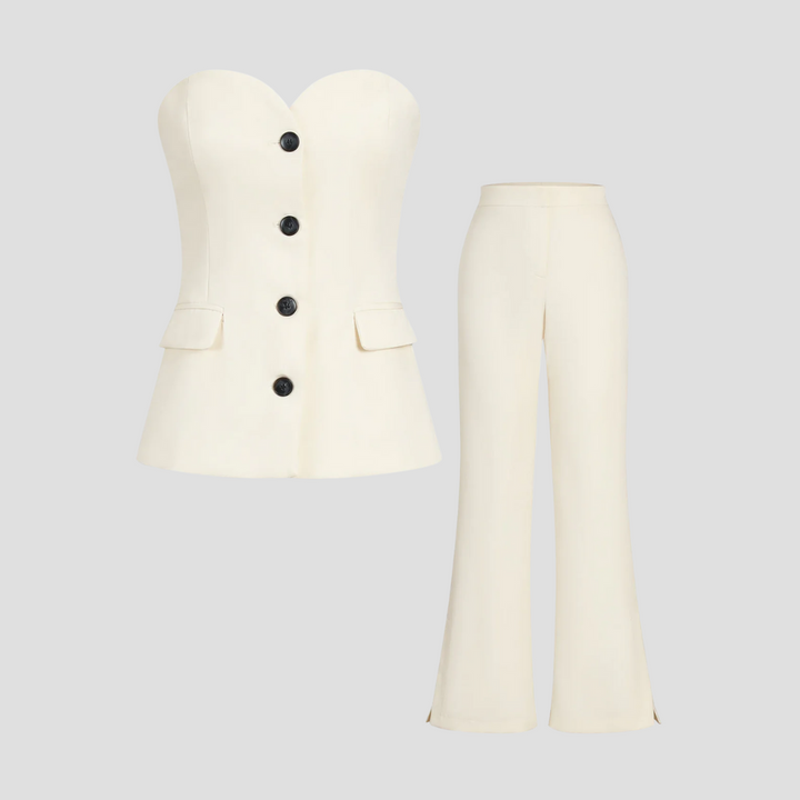Anemone Zweiteiliges Korsett-Set für Frauen | Strukturierter Schnitt & Minimalistischer Chic