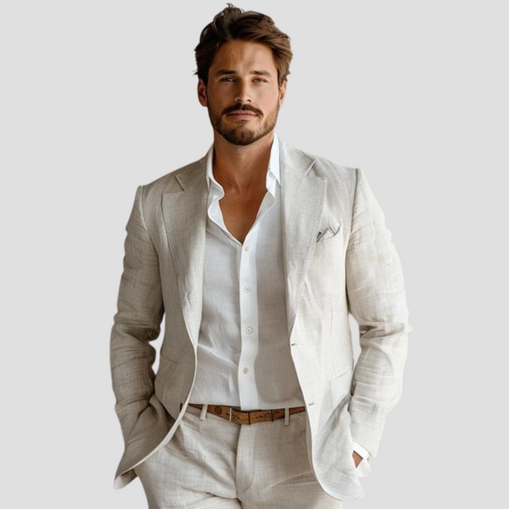 Nicolas Blazer aus Leinen | Leichte Struktur | Lässige Sommer-Eleganz
