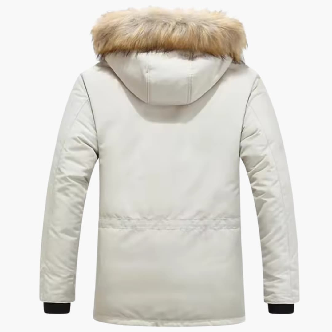 Parka Männer Winter | Kapuze Kunstpelz Viele Taschen Warm
