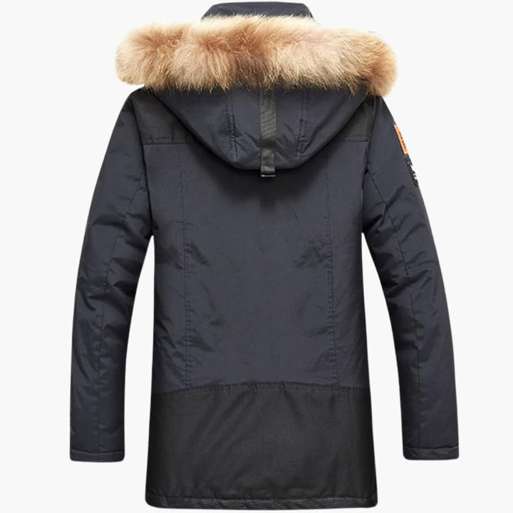 Parka Männer Winter | Kapuze Kunstpelz Viele Taschen Warm