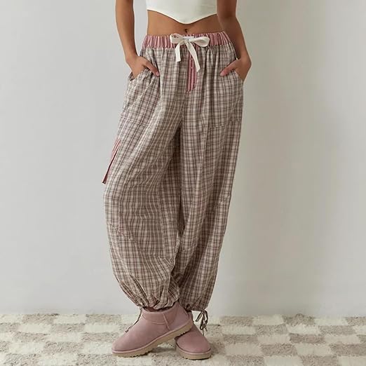 Plaid-Pyjama | Langärmeliges Lounge-Set für Frauen, Wärme und Komfort