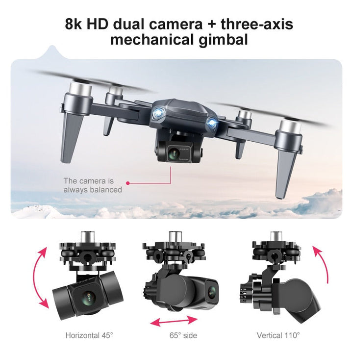 RG109 Pro Drone | 8K HD-Drohne mit Dual-Kamera, GPS und bürstenlosen Motoren