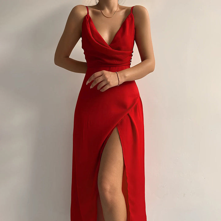 Seraphina Maxikleid für Frauen | Elegante Silhouette in luxuriösem Stoff für Hochzeit & formelle Anlässe