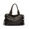 Schwarze Eleganz | Luxuriöse Handtasche aus echtem Leder