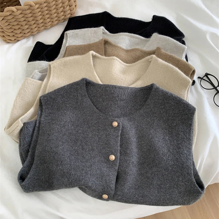 Lieke | Wolle Damen Gilet mit klassischem Knopfverschluss - Chic, Elegant &amp; Bequem&nbsp;