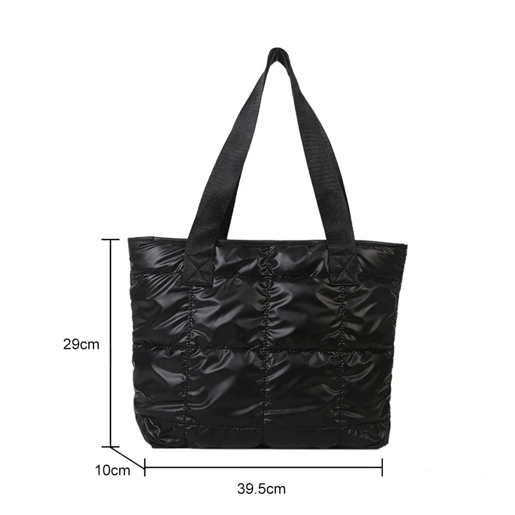 Damen Handtasche aus Baumwolle | Gepolstertes Design mit Rauten & Große Kapazität für Reisen