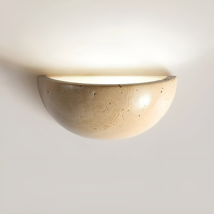 ZenGlow LED-Wandleuchte aus Stein | Wabi-Sabi Design Minimalistisch & Elegant