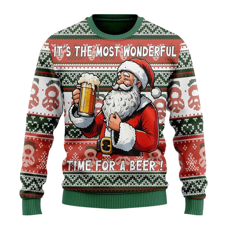 Weihnachtspulli Biermotiv | Sweatshirt Unisex Party