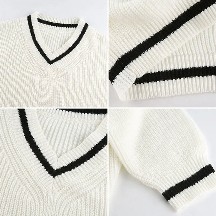 Chesca | Women's Winter V-Neck Long Sleeve Sweater - Eleganz und Komfort