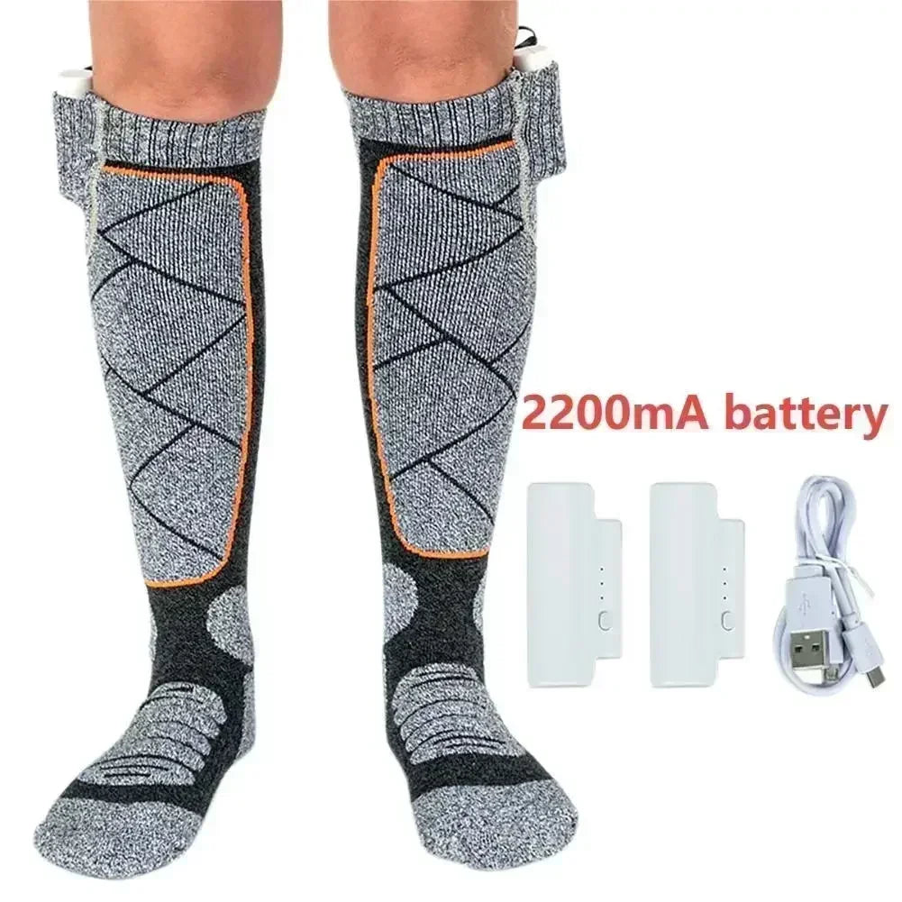 Beheizte Socken Elektrisch | Winter Outdoor Lange Socken
