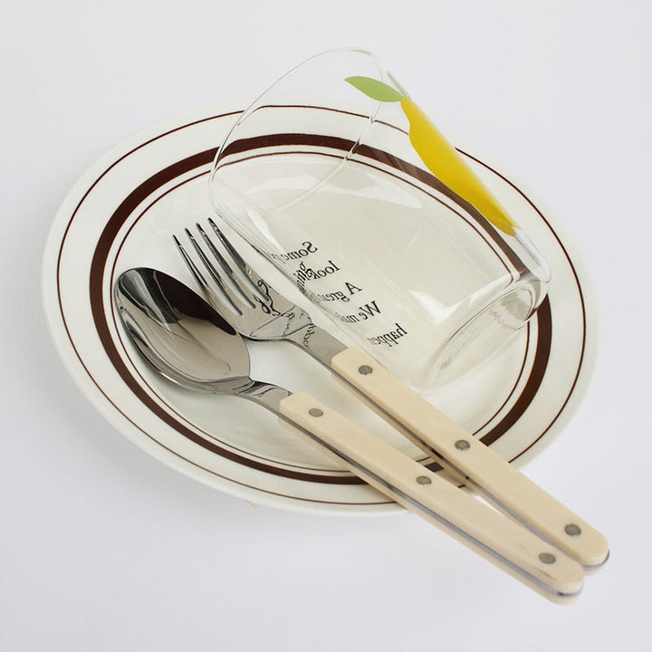 24-teiliges Edelstahl-Besteckset mit Gravur-Design – BistroLine