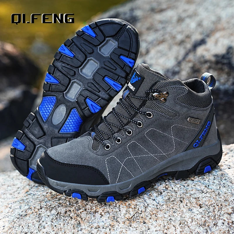 Herren Wanderstiefel | Warme Outdoor Schuhe für Herbst & Winter mit rutschfester Sohle