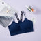 Damen Sport BH | Nahtloser Push-Up Fitness Bustier mit Trägern für Yoga & Training
