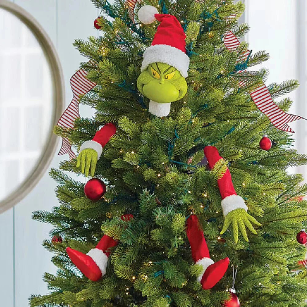 Weihnachtselfenpuppen-Anhänger (5 Stück) - Plüsch Grinch Ornament, Weihnachtsbaum & Geschenk