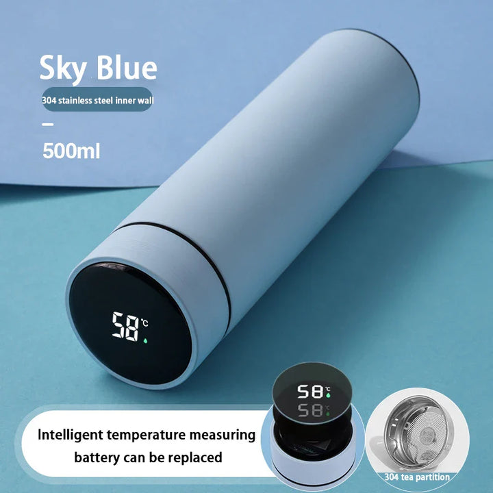 ThermoFlask Edelstahl-Isolierflasche mit LCD-Temperaturanzeige | 500ml Doppelwandig