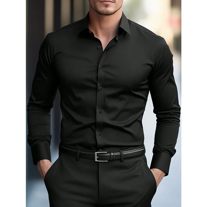 Herren Business-Hemd | Weißes Langarm Hemd aus Stretch, modern & elegant