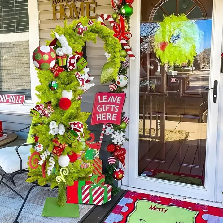 Künstlicher Weihnachtsbaum aus PVC - Form einer Weihnachtsmannmütze, 90cm/150cm Dekoration