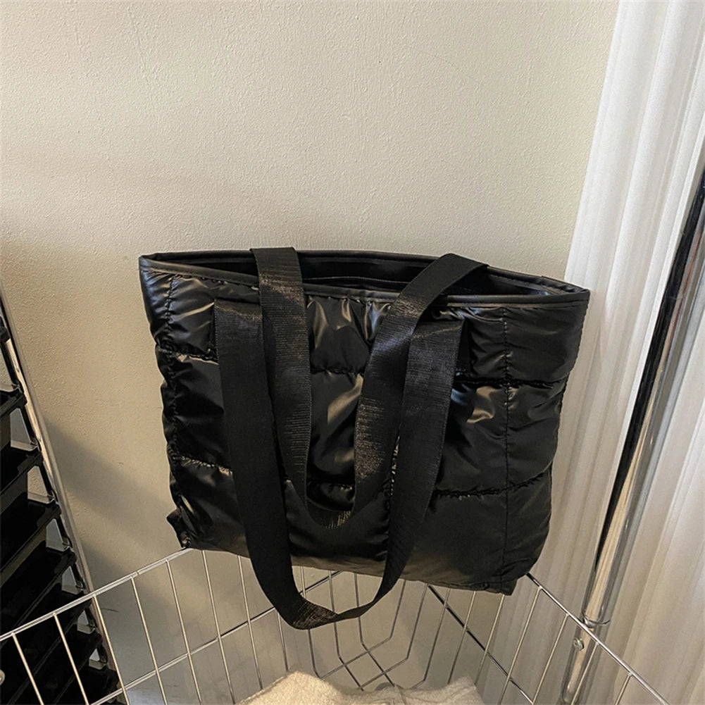 Damen Handtasche aus Baumwolle | Gepolstertes Design mit Rauten & Große Kapazität für Reisen