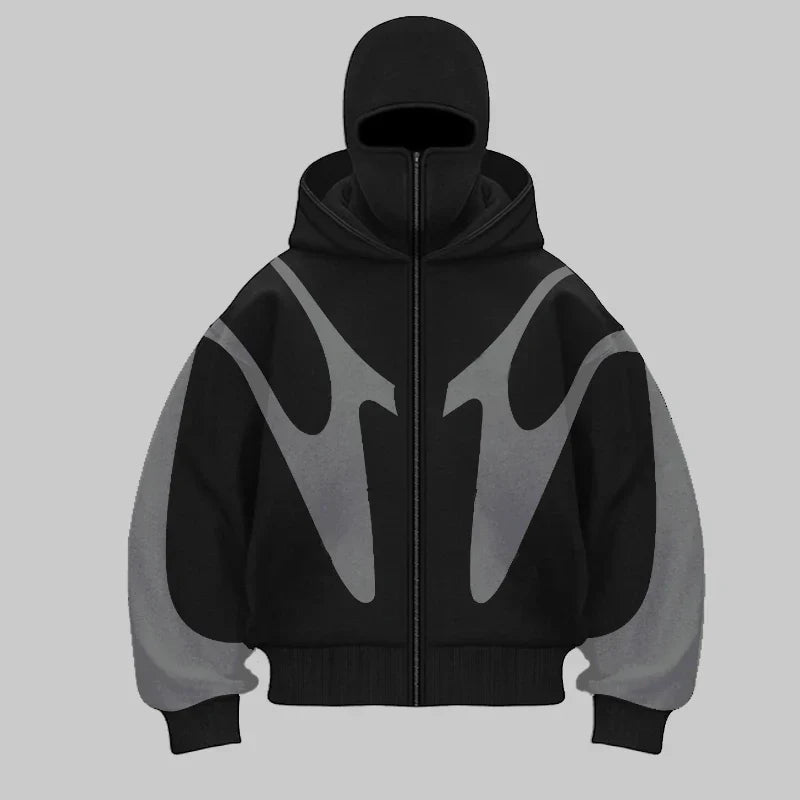 Deadzone Hoodie mit Balaclava – Auffälliges Design und voller Schutz