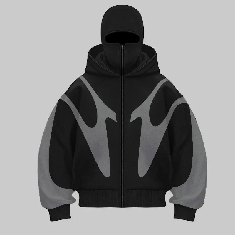 Deadzone Kapuzenpulli mit Sturmhaube | Auffallendes Design und totaler Schutz