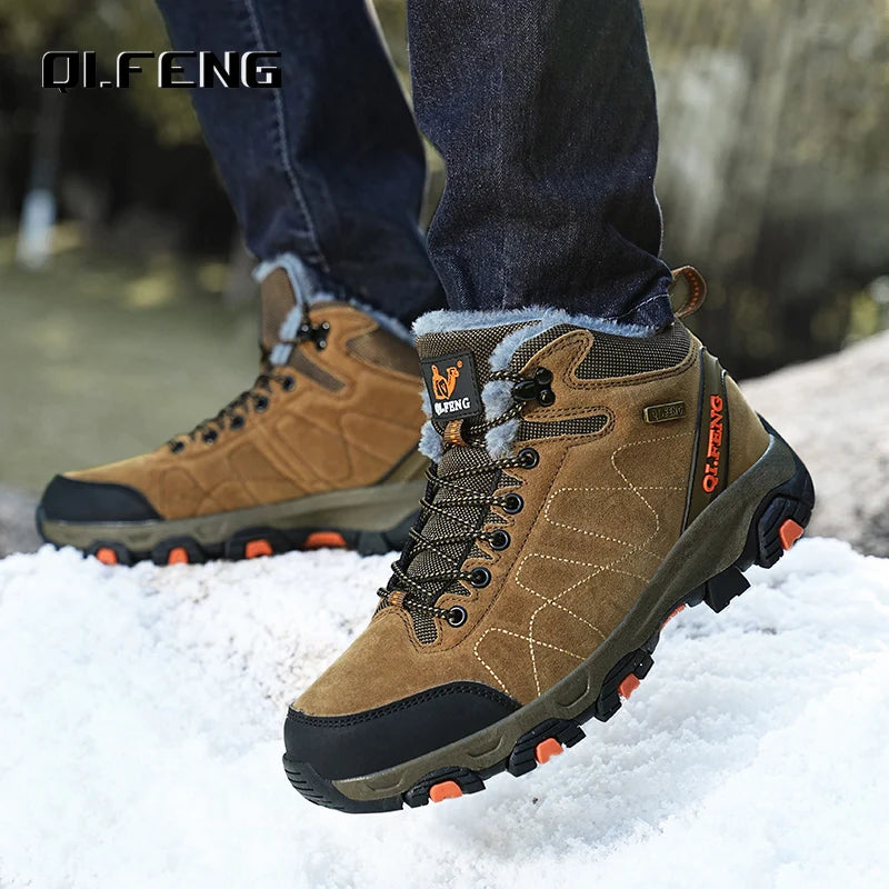 Herren Wanderstiefel | Warme Outdoor Schuhe für Herbst & Winter mit rutschfester Sohle