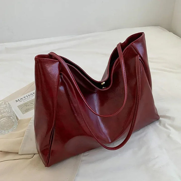 Damen Handtasche | PU-Leder Schultertasche Retro mit großer Kapazität