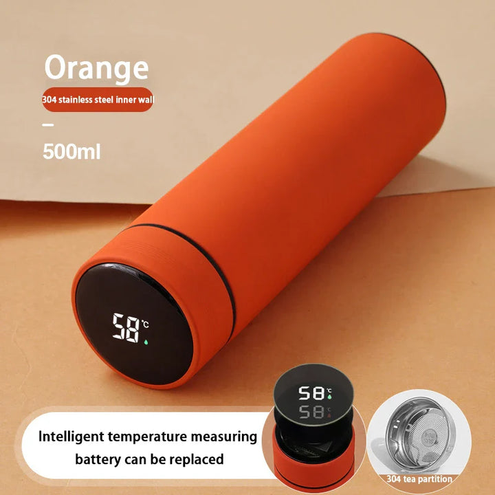 ThermoFlask Edelstahl-Isolierflasche mit LCD-Temperaturanzeige | 500ml Doppelwandig