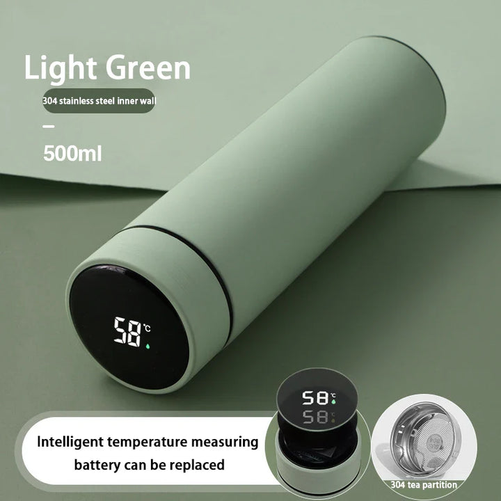 ThermoFlask Edelstahl-Isolierflasche mit LCD-Temperaturanzeige | 500ml Doppelwandig