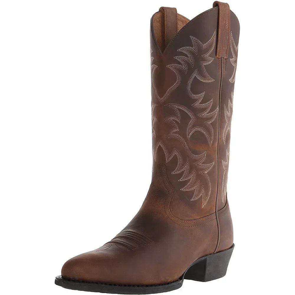 Macho Cowboystiefel für Männer | Besticktes Leder Elegant & Zeitloser Stil